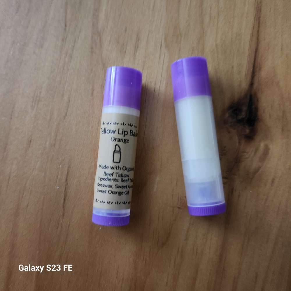 Purple and Cream Skincare Lip Balm